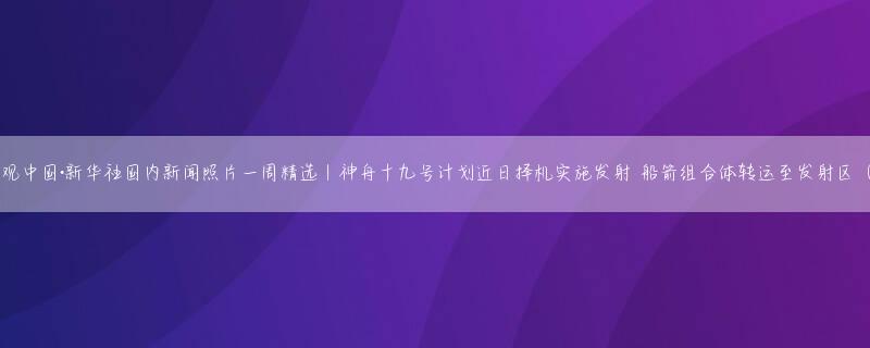 镜观中国·新华社国内新闻照片一周精选丨神舟十九号计划近日择机实施发射 船箭组合体转运至发射区（1）