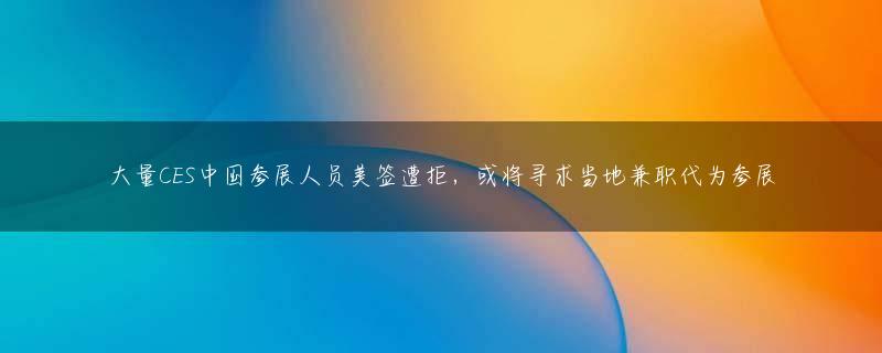 大量CES中国参展人员美签遭拒，或将寻求当地兼职代为参展