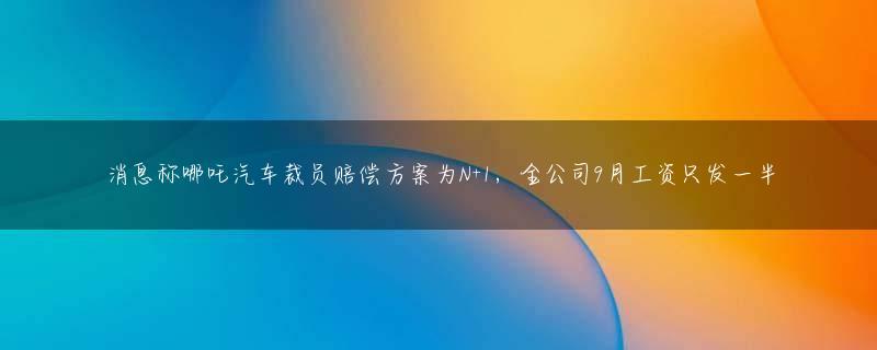 消息称哪吒汽车裁员赔偿方案为N+1，全公司9月工资只发一半